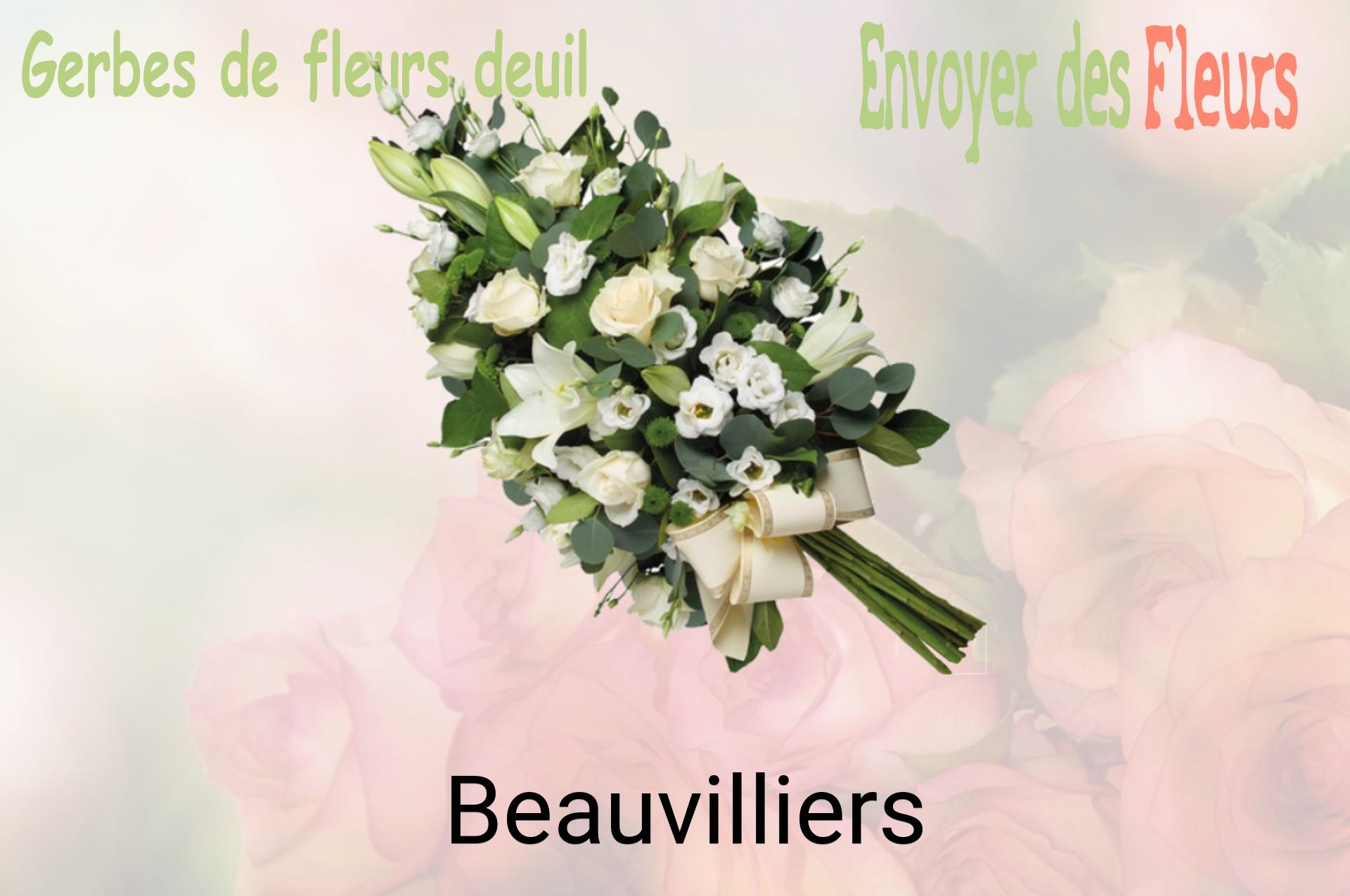 Gerbe de fleurs de deuil livrée à Beauvilliers